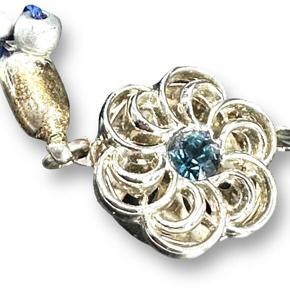 Beaded Multi Strand Bracelet Bracelet Box Clasp Signed Neumann Metall - Picture 6 of 7